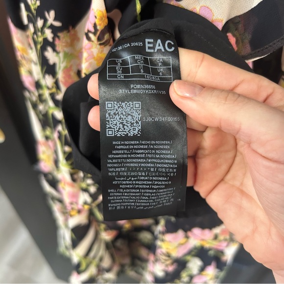 Guess Zebra Meadows Dress Small Floral Print Midi Dress - Picture 4 of 6